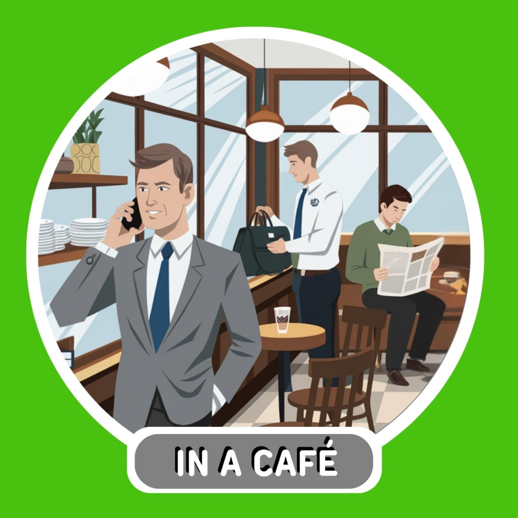 Describing people in a Café