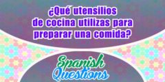 ¿Qué utensilios de cocina utilizas para preparar una comida?